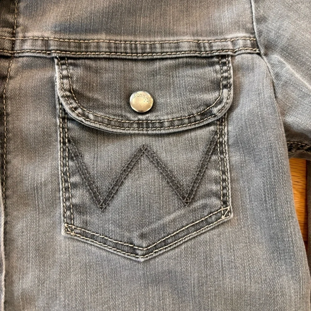 🐎 Vintage Wrangler Gray Denim Jacket - size S​​​​​ - Picture 6 of 11